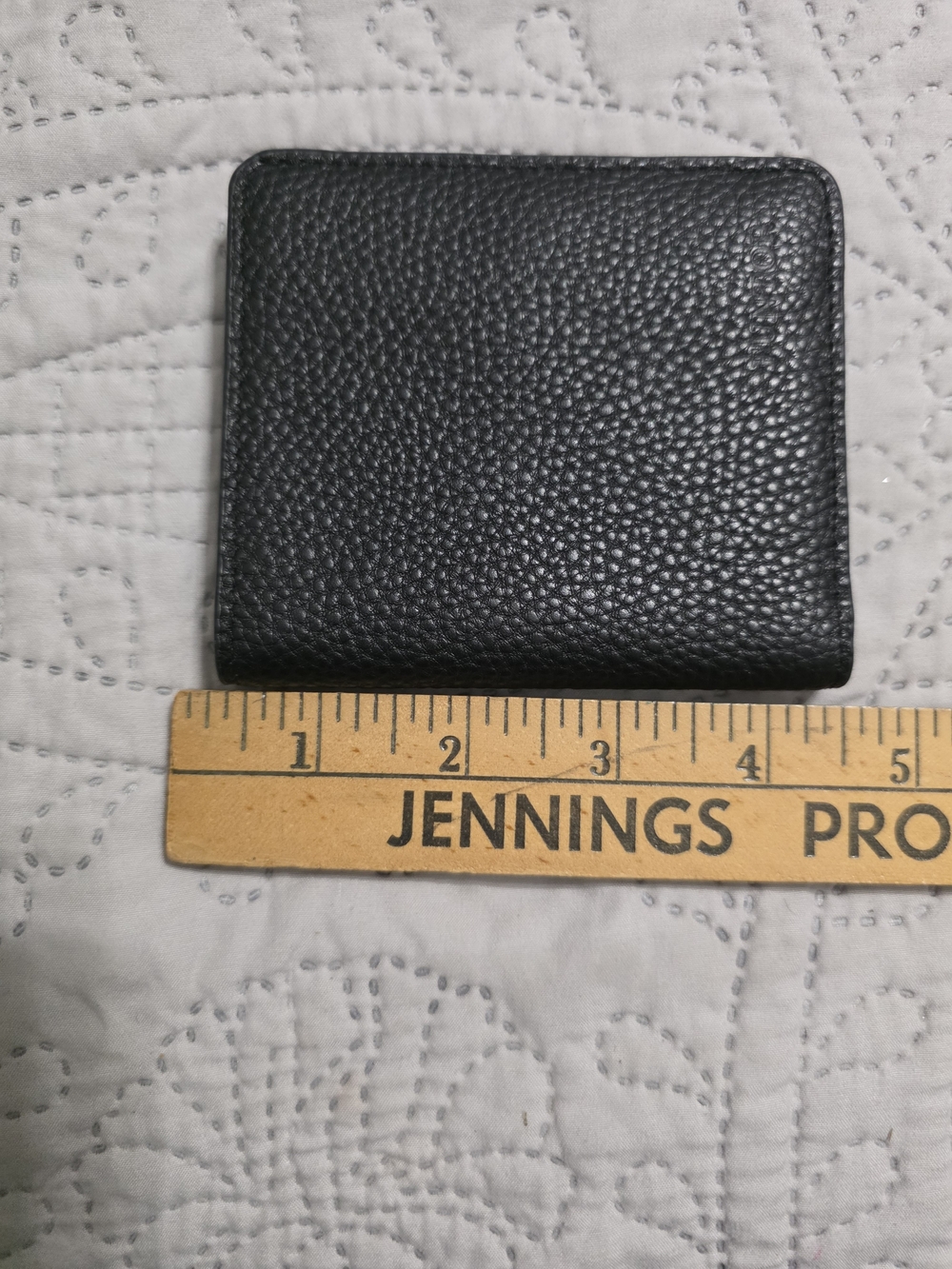 Classic Black Leather Bi-Fold Wallet -  Accessory